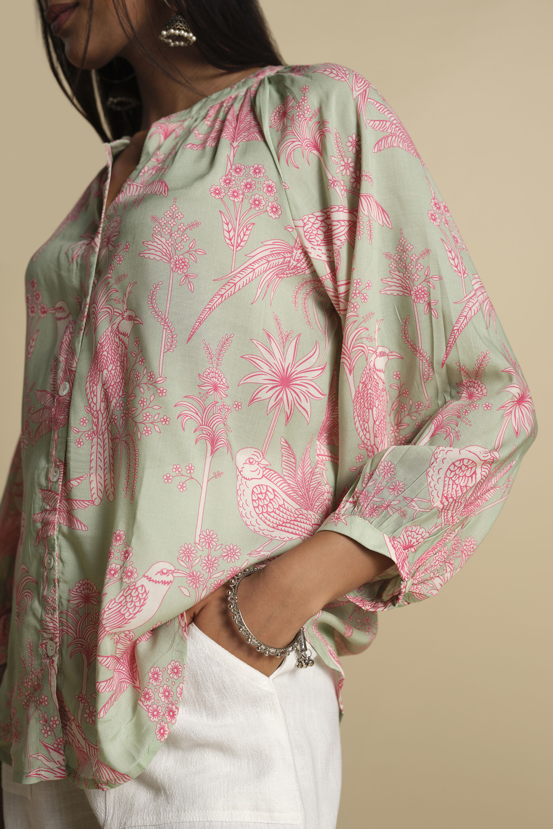 Jheel Top, Sage Green, image 4